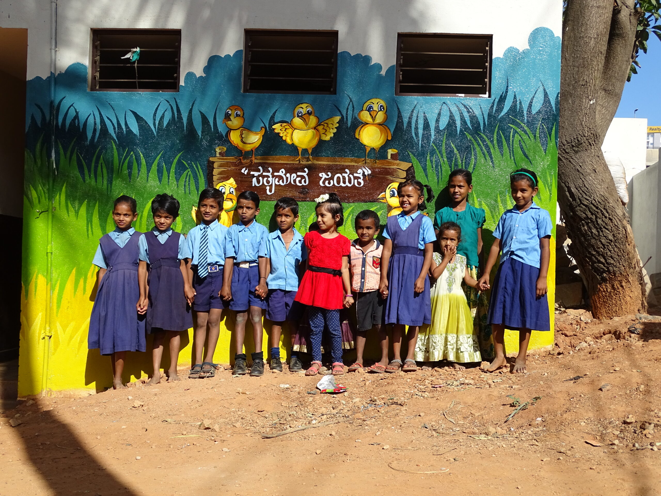 Newly renovated school building.